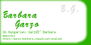 barbara garzo business card